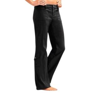 Athleta Black Dipper Nylon Low Rise Straight Cargo Flare Hiking Pants